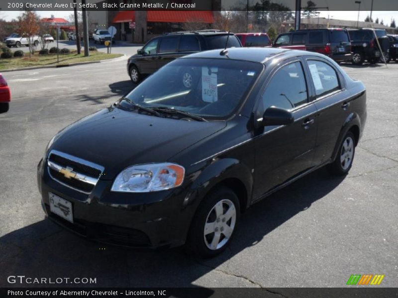 Black Granite Metallic / Charcoal 2009 Chevrolet Aveo LT Sedan