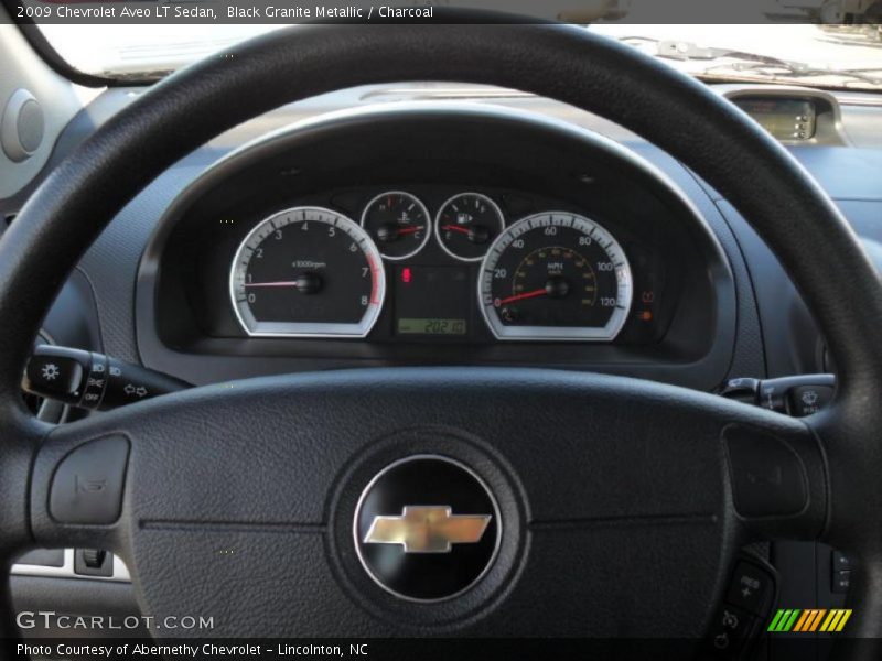Black Granite Metallic / Charcoal 2009 Chevrolet Aveo LT Sedan