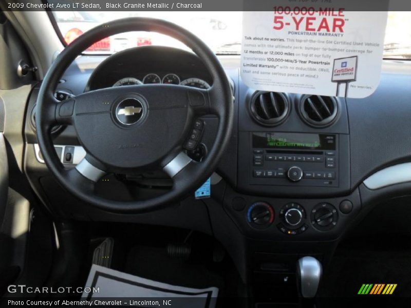 Black Granite Metallic / Charcoal 2009 Chevrolet Aveo LT Sedan