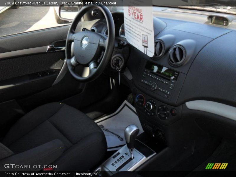 Black Granite Metallic / Charcoal 2009 Chevrolet Aveo LT Sedan