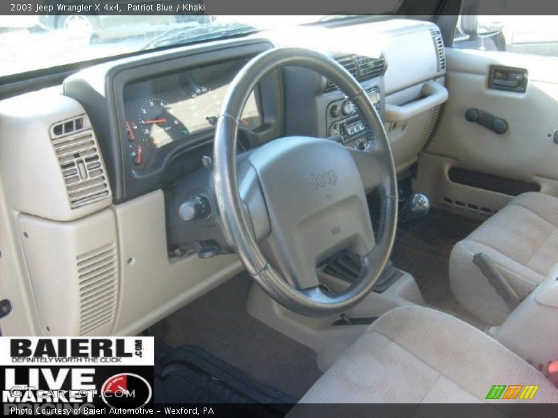 Patriot Blue / Khaki 2003 Jeep Wrangler X 4x4