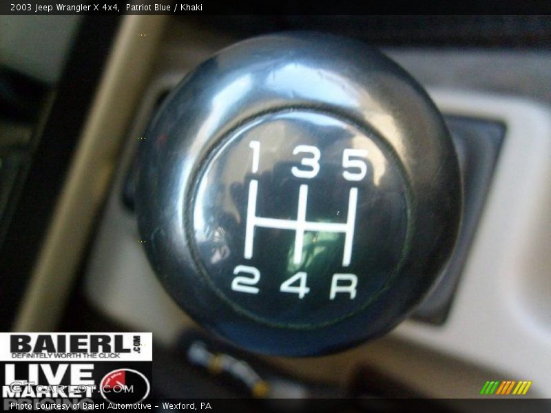 Patriot Blue / Khaki 2003 Jeep Wrangler X 4x4
