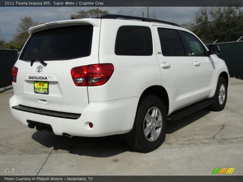 Super White / Graphite Gray 2011 Toyota Sequoia SR5