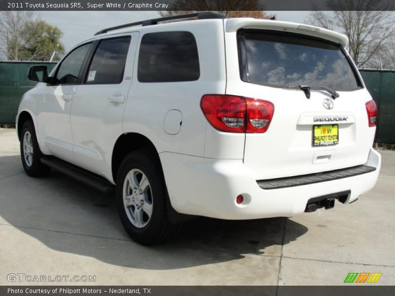 Super White / Graphite Gray 2011 Toyota Sequoia SR5