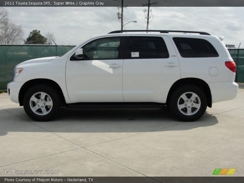 Super White / Graphite Gray 2011 Toyota Sequoia SR5