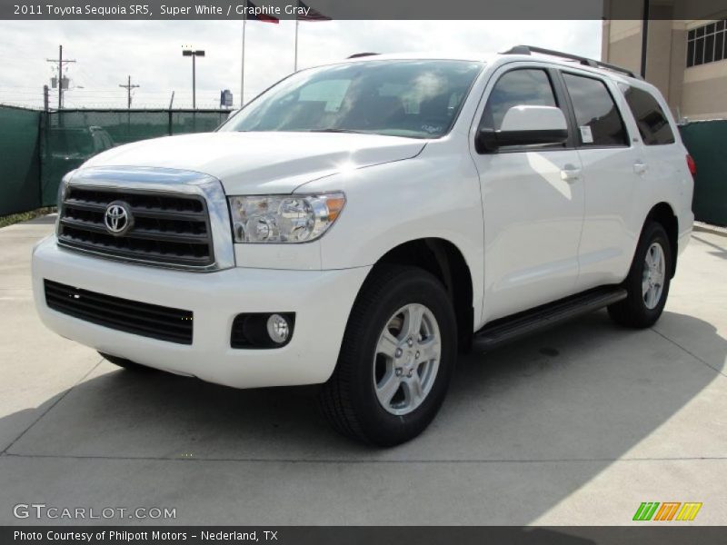 Super White / Graphite Gray 2011 Toyota Sequoia SR5