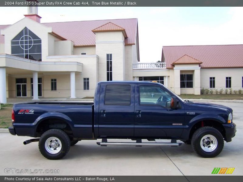 True Blue Metallic / Black 2004 Ford F350 Super Duty FX4 Crew Cab 4x4