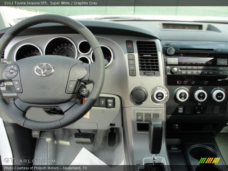 Super White / Graphite Gray 2011 Toyota Sequoia SR5
