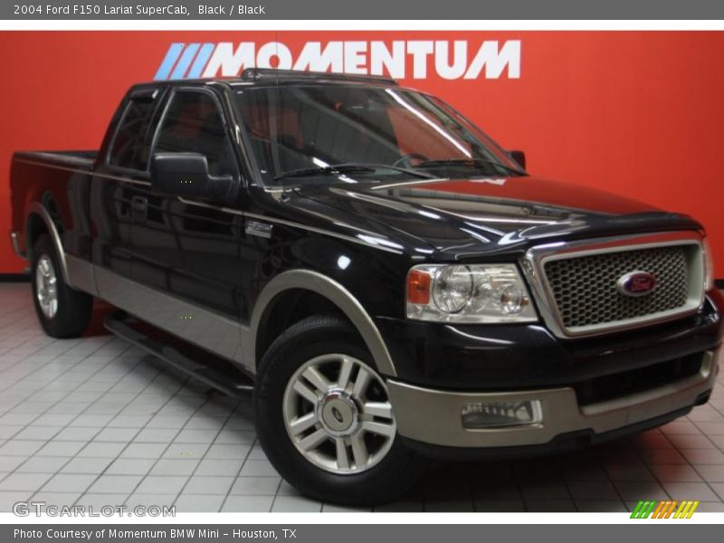 Black / Black 2004 Ford F150 Lariat SuperCab
