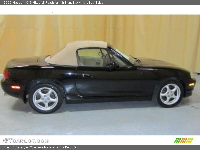 Brilliant Black Metallic / Beige 2000 Mazda MX-5 Miata LS Roadster