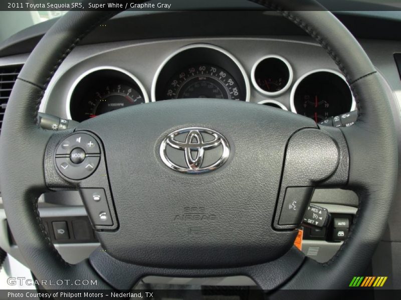 Super White / Graphite Gray 2011 Toyota Sequoia SR5