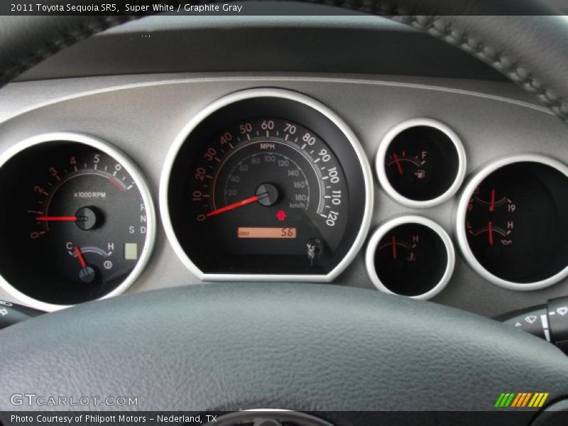 Super White / Graphite Gray 2011 Toyota Sequoia SR5