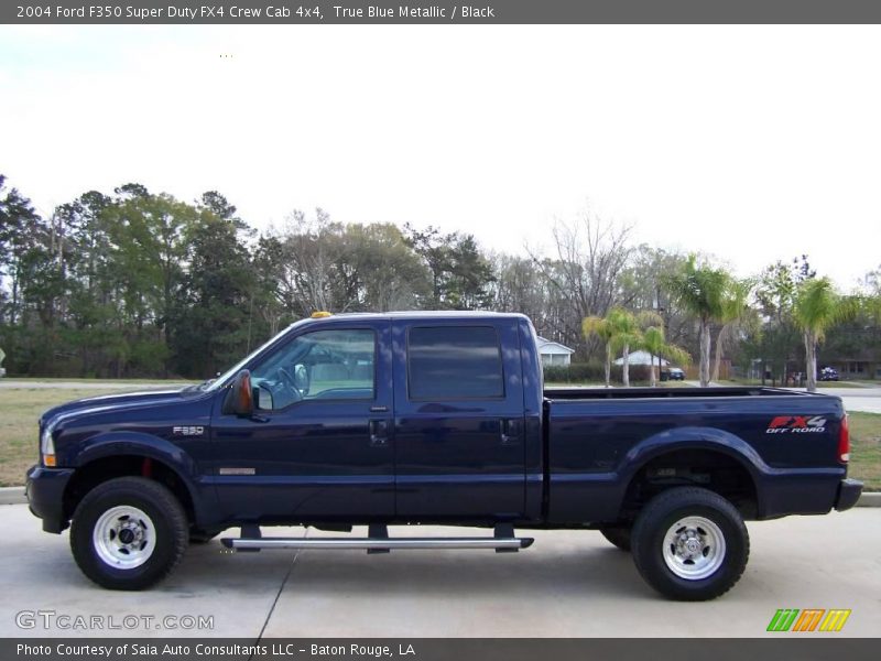 True Blue Metallic / Black 2004 Ford F350 Super Duty FX4 Crew Cab 4x4