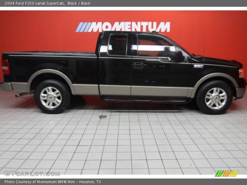 Black / Black 2004 Ford F150 Lariat SuperCab