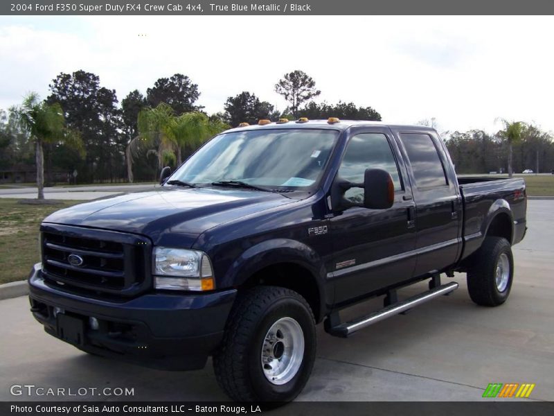 True Blue Metallic / Black 2004 Ford F350 Super Duty FX4 Crew Cab 4x4
