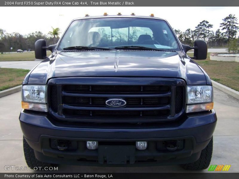True Blue Metallic / Black 2004 Ford F350 Super Duty FX4 Crew Cab 4x4