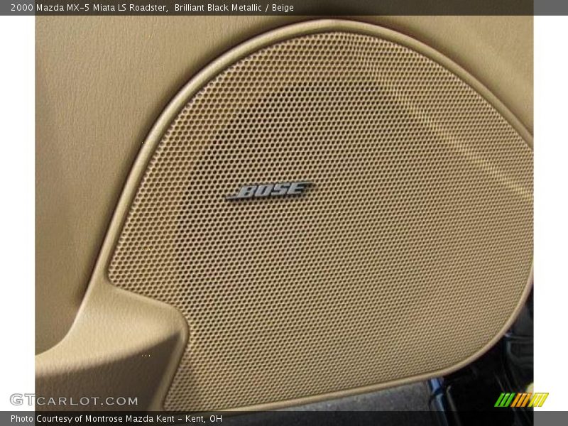 Brilliant Black Metallic / Beige 2000 Mazda MX-5 Miata LS Roadster