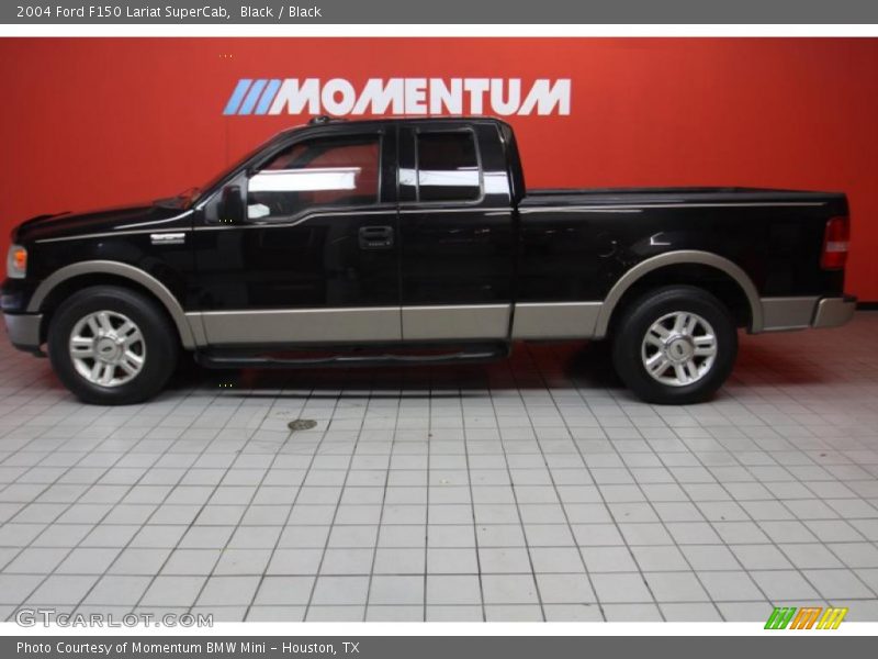 Black / Black 2004 Ford F150 Lariat SuperCab
