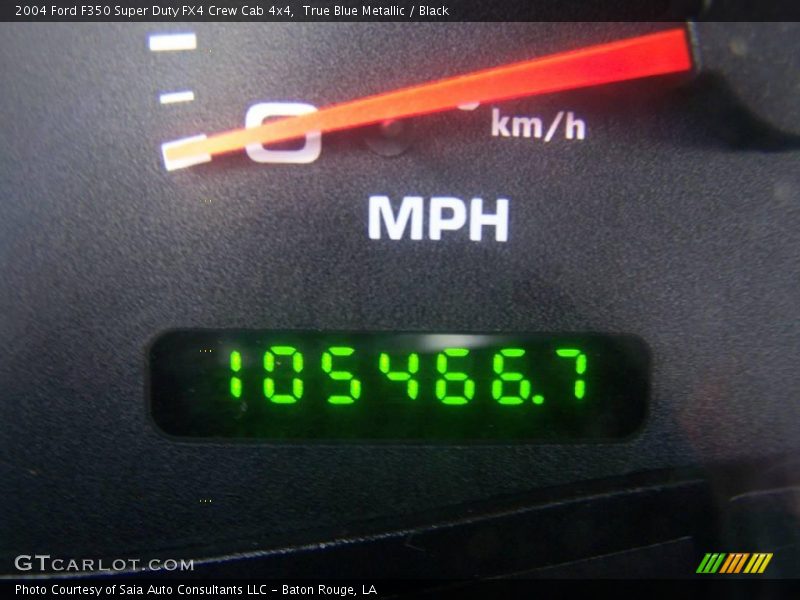 True Blue Metallic / Black 2004 Ford F350 Super Duty FX4 Crew Cab 4x4
