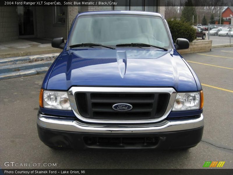 Sonic Blue Metallic / Black/Gray 2004 Ford Ranger XLT SuperCab