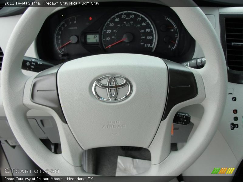 Predawn Gray Mica / Light Gray 2011 Toyota Sienna