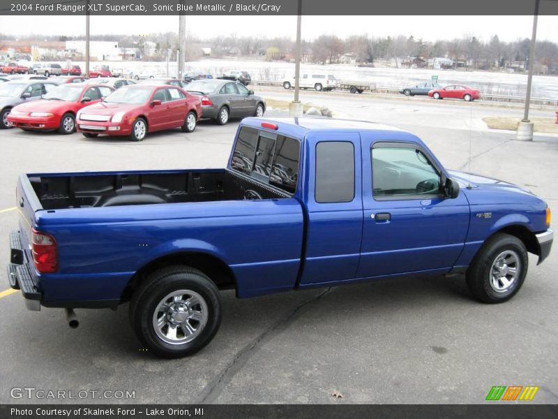 Sonic Blue Metallic / Black/Gray 2004 Ford Ranger XLT SuperCab