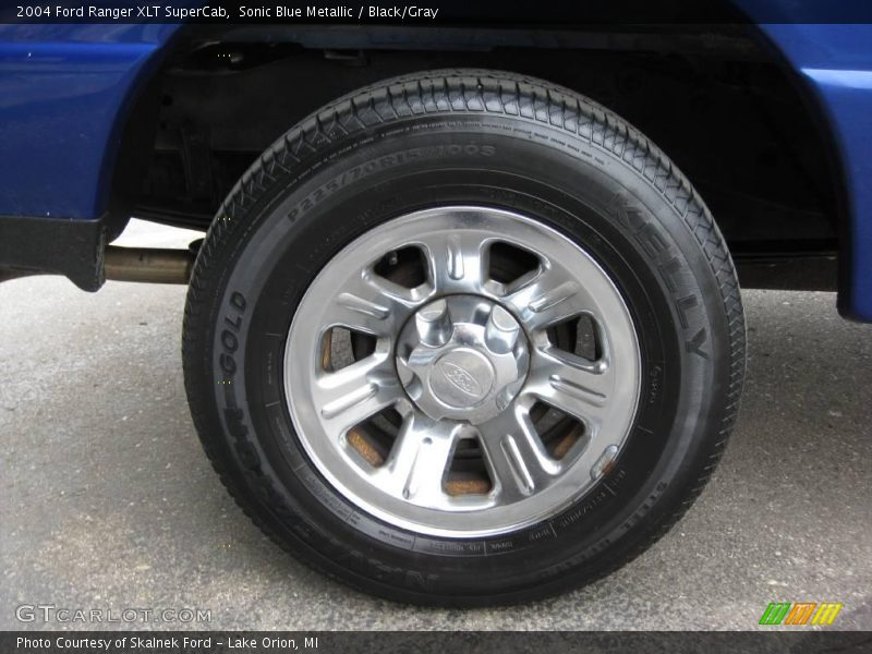 Sonic Blue Metallic / Black/Gray 2004 Ford Ranger XLT SuperCab