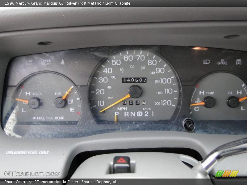 Silver Frost Metallic / Light Graphite 1996 Mercury Grand Marquis GS