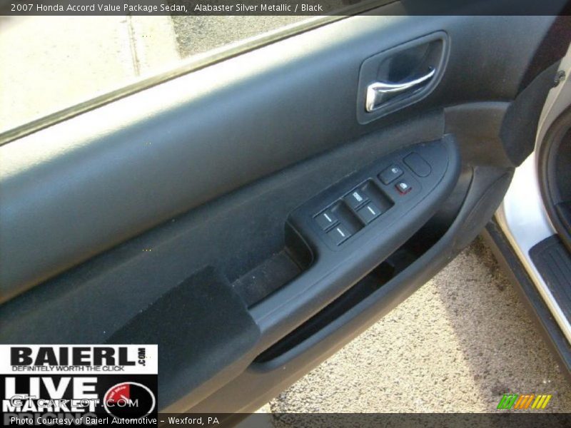 Alabaster Silver Metallic / Black 2007 Honda Accord Value Package Sedan