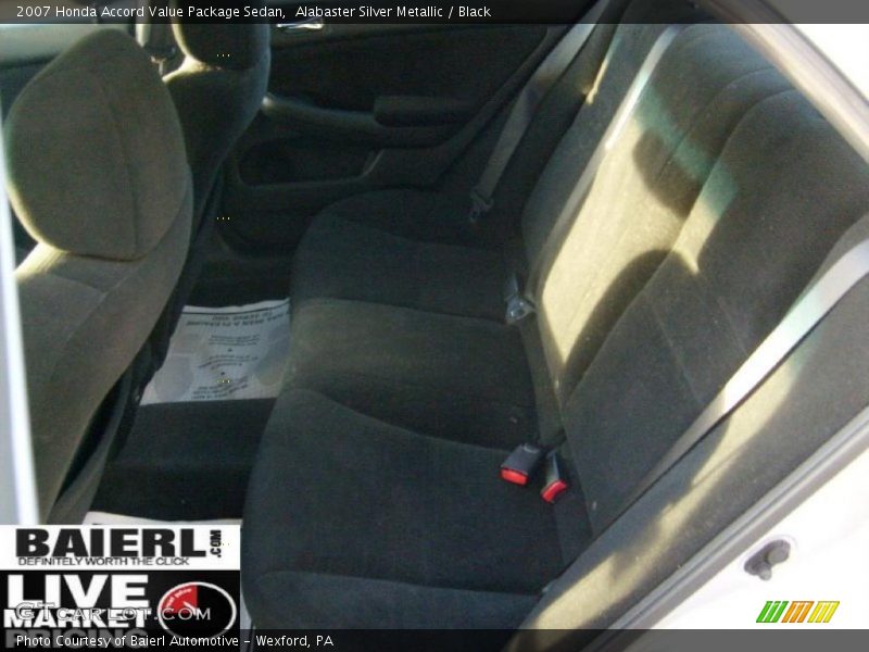 Alabaster Silver Metallic / Black 2007 Honda Accord Value Package Sedan