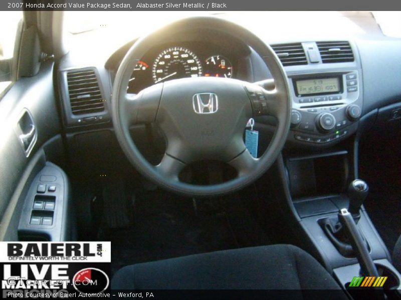 Alabaster Silver Metallic / Black 2007 Honda Accord Value Package Sedan