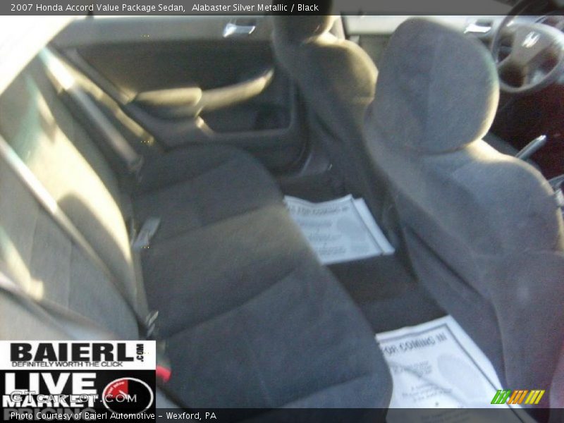 Alabaster Silver Metallic / Black 2007 Honda Accord Value Package Sedan