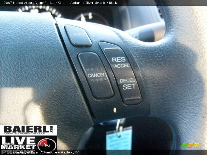 Alabaster Silver Metallic / Black 2007 Honda Accord Value Package Sedan