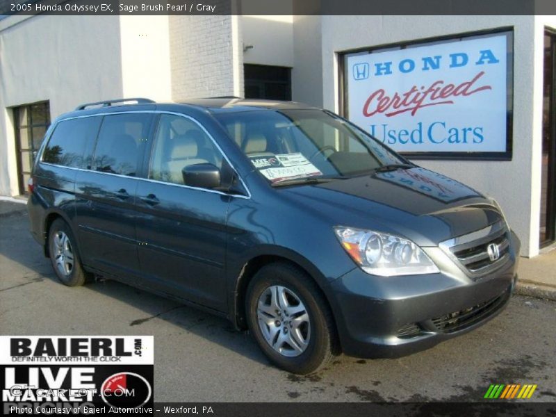 Sage Brush Pearl / Gray 2005 Honda Odyssey EX