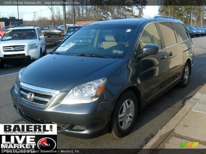 Sage Brush Pearl / Gray 2005 Honda Odyssey EX
