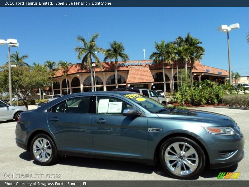 Steel Blue Metallic / Light Stone 2010 Ford Taurus Limited