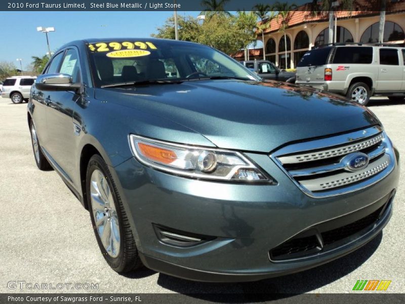 Steel Blue Metallic / Light Stone 2010 Ford Taurus Limited