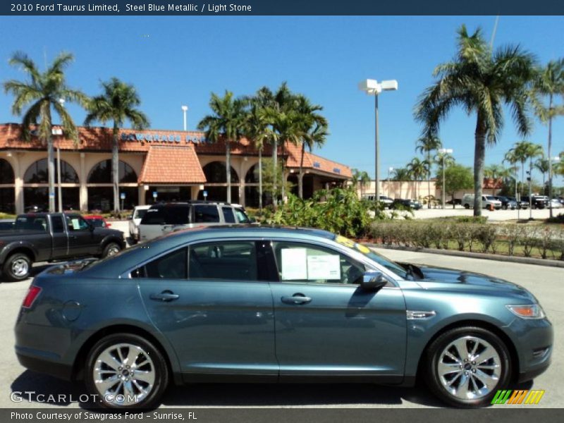 Steel Blue Metallic / Light Stone 2010 Ford Taurus Limited