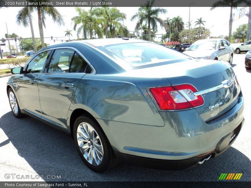 Steel Blue Metallic / Light Stone 2010 Ford Taurus Limited