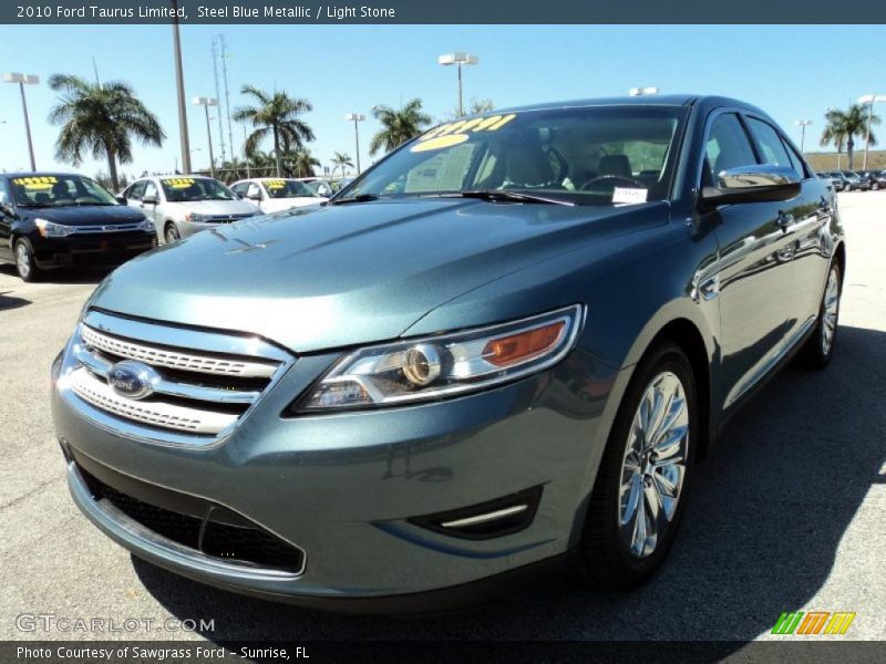 Steel Blue Metallic / Light Stone 2010 Ford Taurus Limited