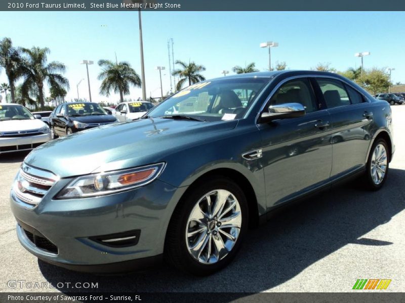 Steel Blue Metallic / Light Stone 2010 Ford Taurus Limited