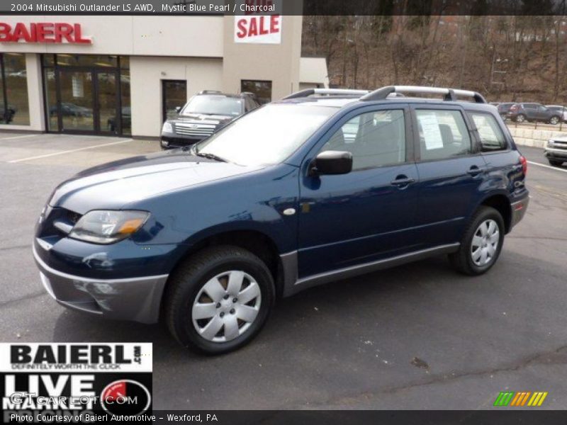 Mystic Blue Pearl / Charcoal 2004 Mitsubishi Outlander LS AWD