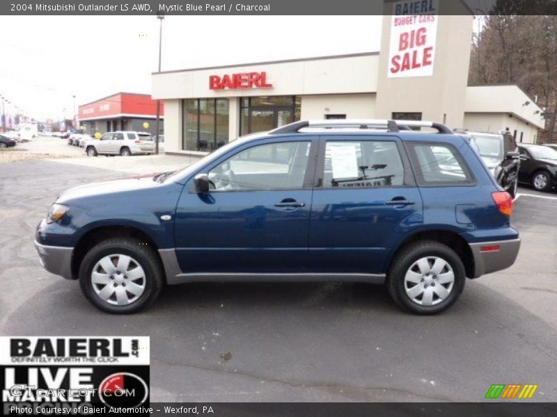 Mystic Blue Pearl / Charcoal 2004 Mitsubishi Outlander LS AWD