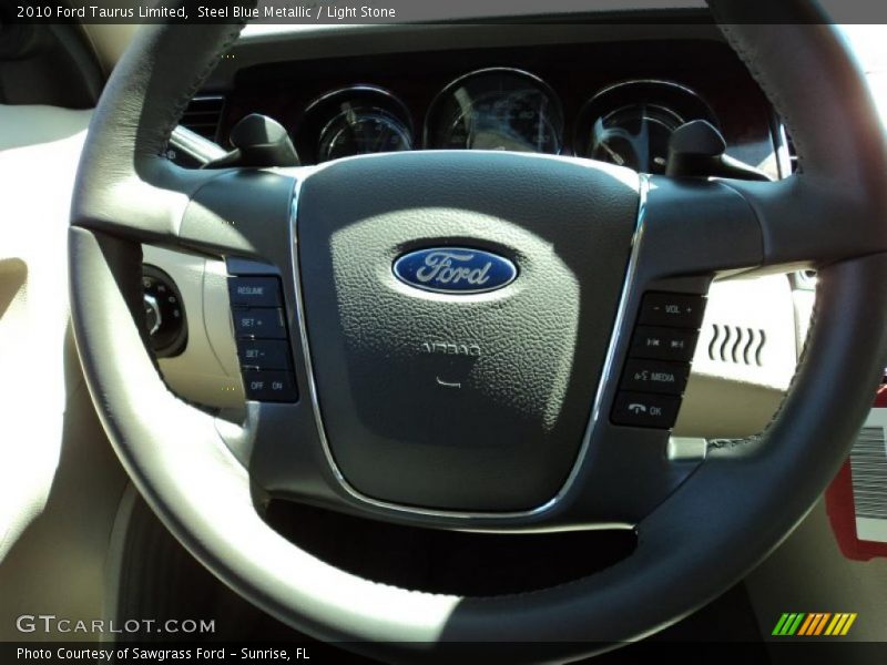 Steel Blue Metallic / Light Stone 2010 Ford Taurus Limited
