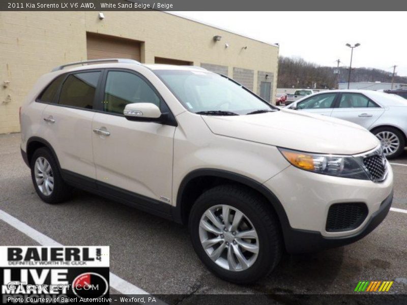 White Sand Beige / Beige 2011 Kia Sorento LX V6 AWD