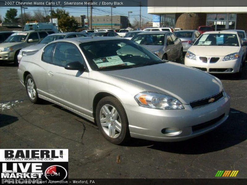 Silverstone Metallic / Ebony Black 2007 Chevrolet Monte Carlo LT