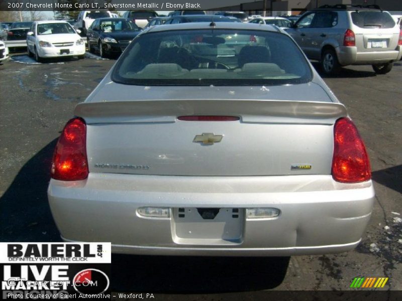 Silverstone Metallic / Ebony Black 2007 Chevrolet Monte Carlo LT