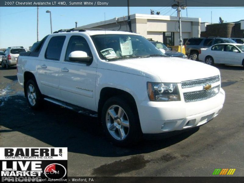 Summit White / Ebony 2007 Chevrolet Avalanche LT 4WD