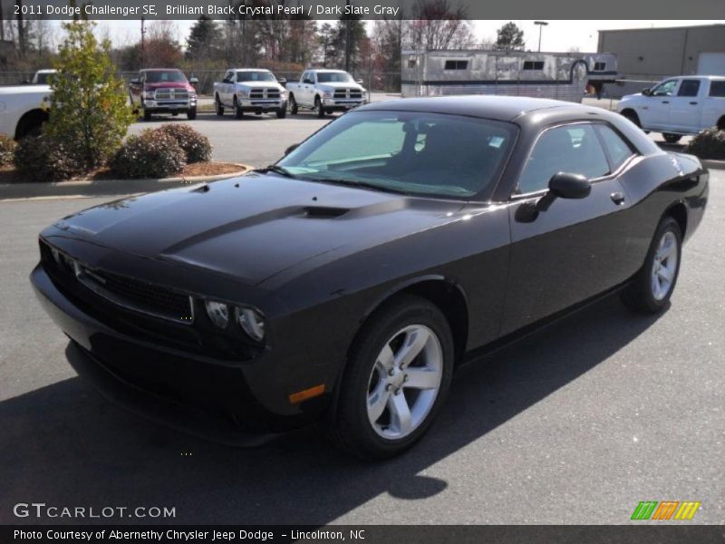 Brilliant Black Crystal Pearl / Dark Slate Gray 2011 Dodge Challenger SE