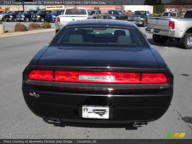 Brilliant Black Crystal Pearl / Dark Slate Gray 2011 Dodge Challenger SE